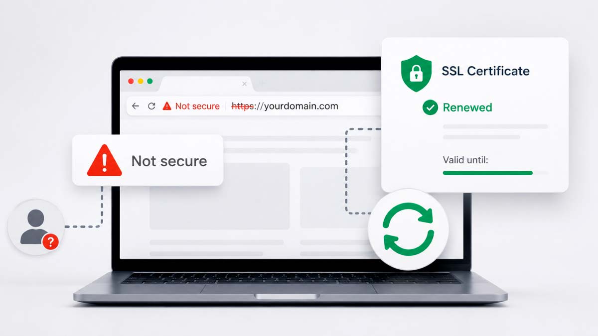 Why the certificate can be correctly renewed and still show "not secure" to visitors